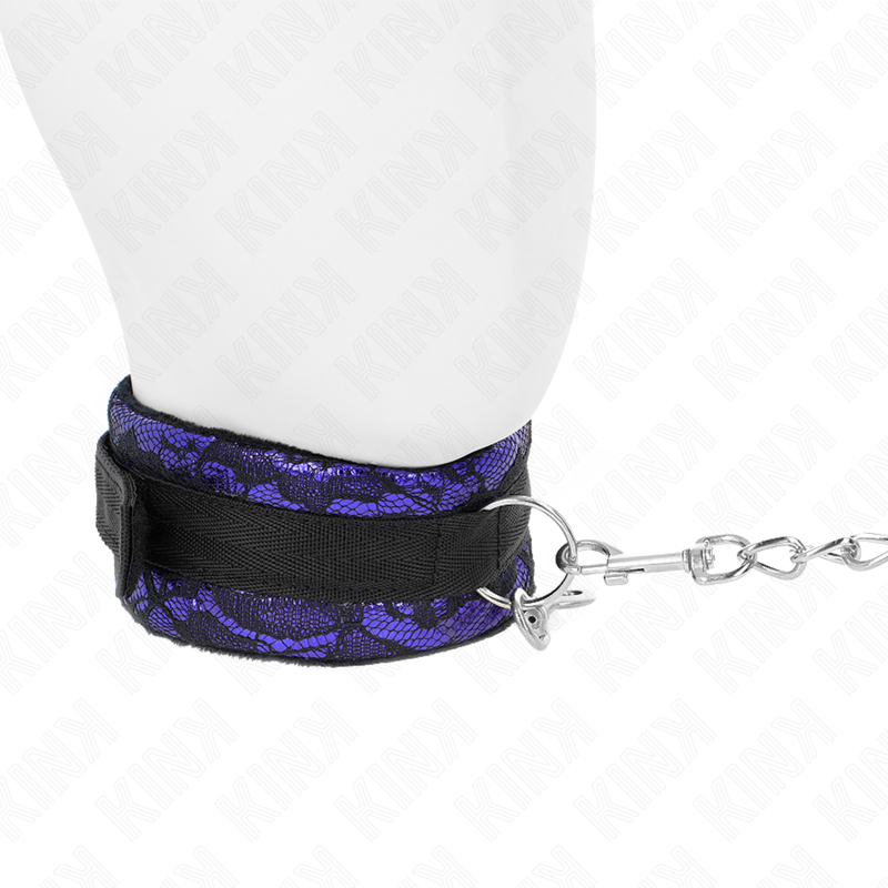 Collier BDSM Dentelle Velours avec Laisse 105cm - KINK - KINK COLLAR & GAG