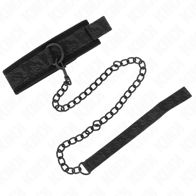 Collier BDSM Basic avec Laisse 77cm Ajustable - KINK - KINK COLLAR & GAG