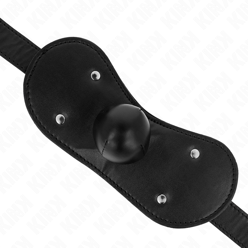 Ball Gag Masque Boucles avec Serrure Réglable 42-60cm - Kink