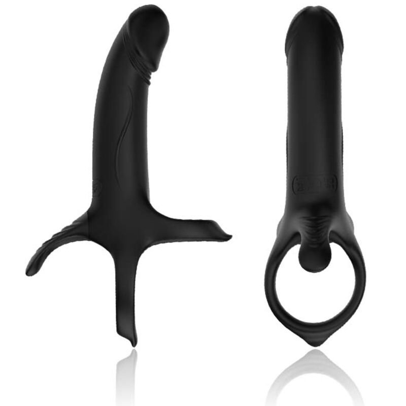 Gode Vibrant avec Anneau Pénien Armony Noir - Armony