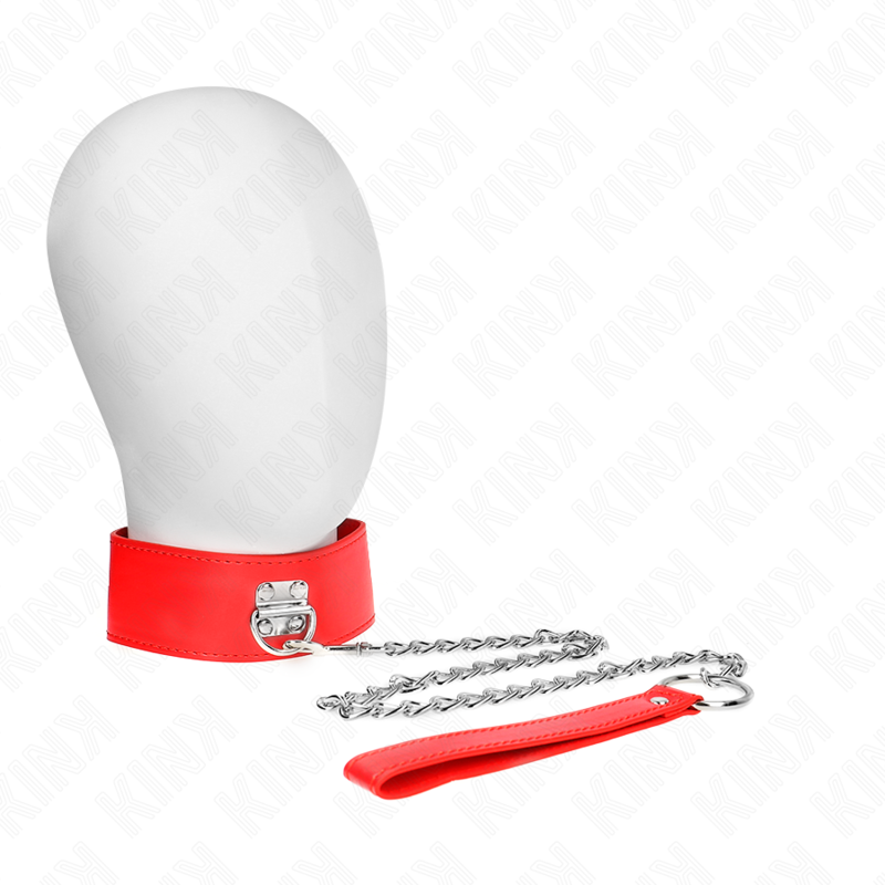 Kit Bondage Collier Laisse 65cm Bracelet Rouge - KINK - KINK COLLAR & GAG