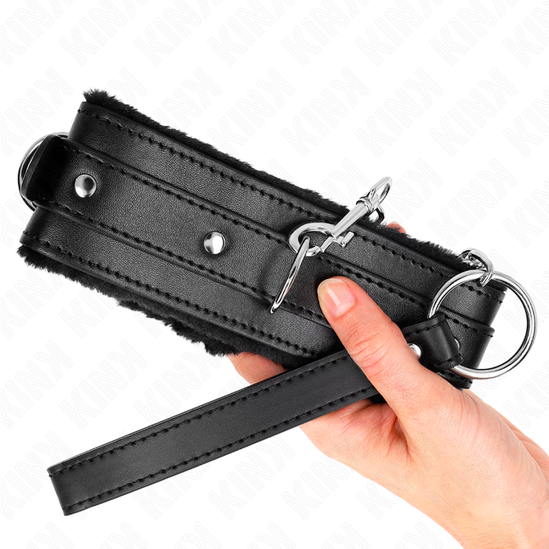 Collier avec Laisse KINK 65cm Restrictions Noir 36-42cm - KINK - KINK COLLAR & GAG