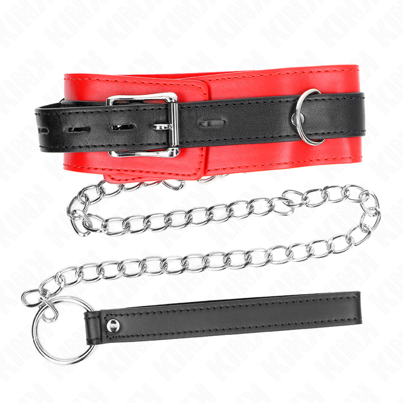 Collier avec Laisse KINK Rouge 65cm - KINK - KINK COLLAR & GAG
