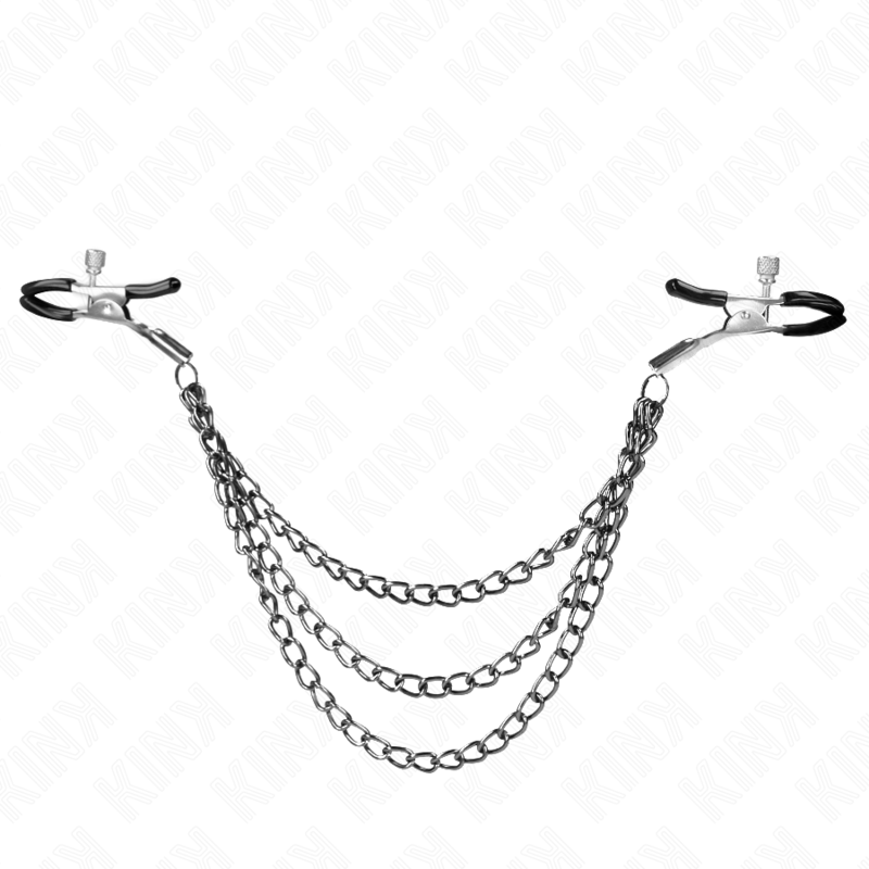 KINK – Pinces à tétons réglables avec 3 chaînes