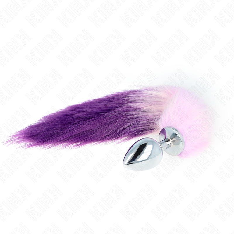 Plug Anal Queue de Renard Synthétique Violet 40 cm Taille S - KINK