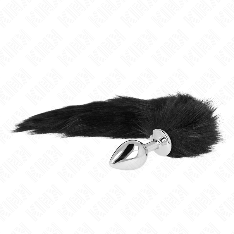 Plug Anal Queue de Renard Noir Synthétique 40 cm Taille M - KINK