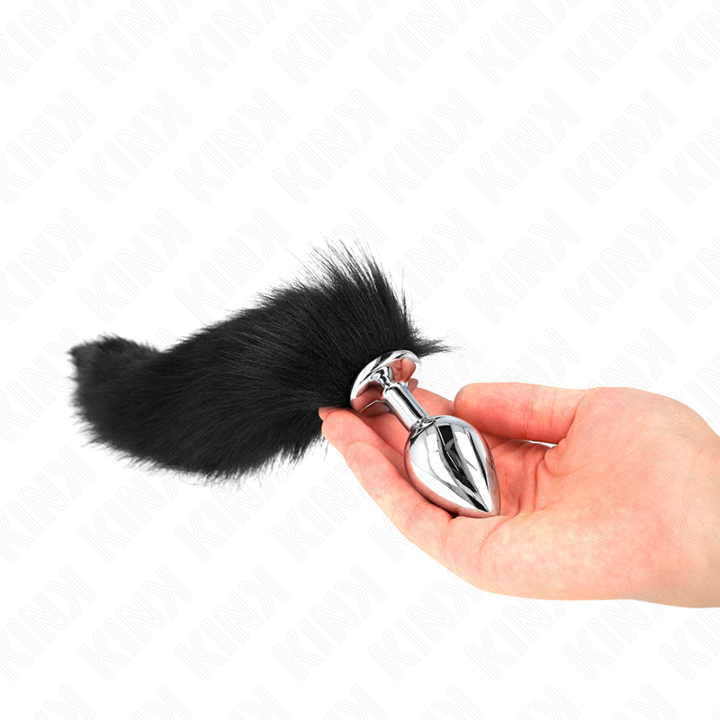 Plug Anal Queue de Renard Noir Synthétique 40 cm Taille M - KINK