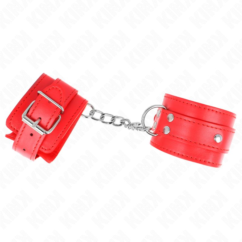 Menottes BDSM Ajustables Kink Rouges 17,5-25cm - Kink - KINK WRIST RESTRAINT