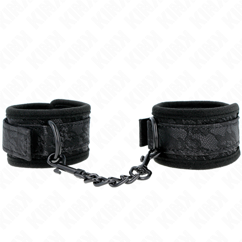 Menottes Néoprène Dentelle Noires Ajustables - KINK - KINK WRIST RESTRAINT