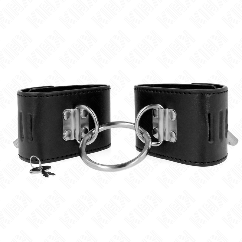 Menottes KINK Appui-Poignets Fixes Anneau Cadenas Noir - KINK - KINK WRIST RESTRAINT