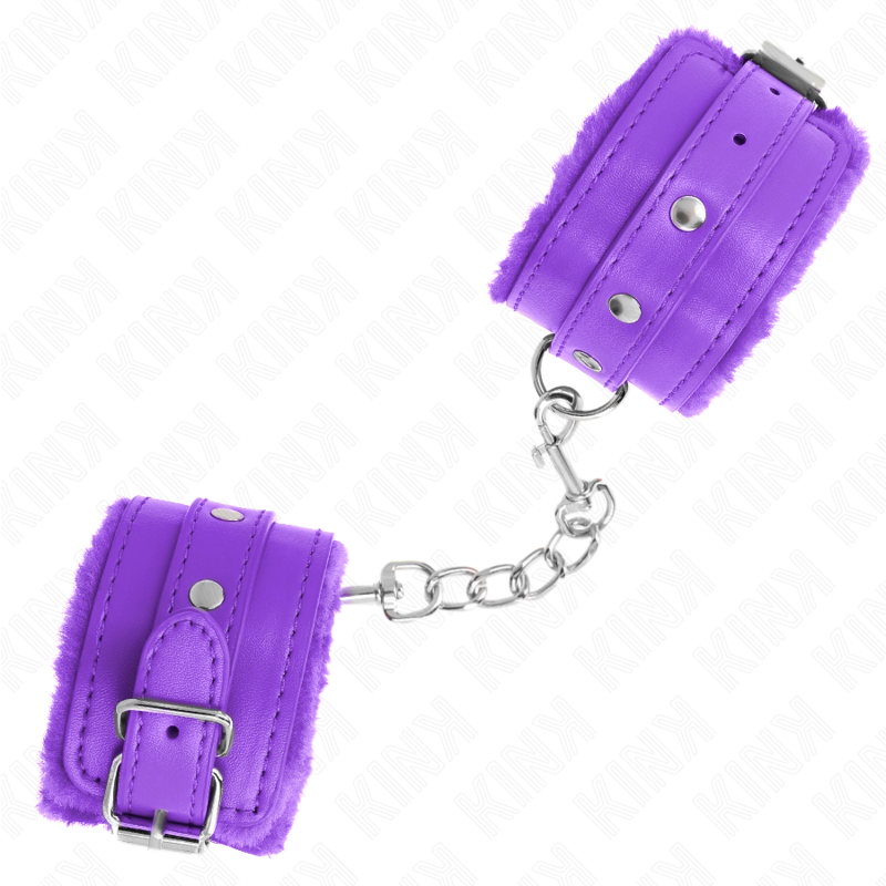 Menottes Poignets Fourrure Premium Violet - Kink - KINK WRIST RESTRAINT