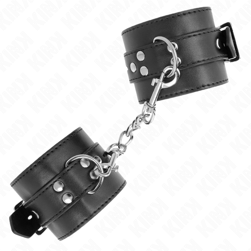 Manchettes BDSM Appui-Poignets Noir Réglable 17-28cm - KINK - KINK WRIST RESTRAINT