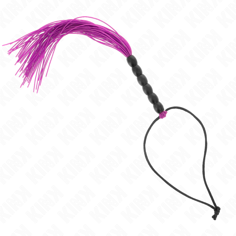 KINK - Mini Fouet BDSM de Poche avec Billes Violettes - 26 cm