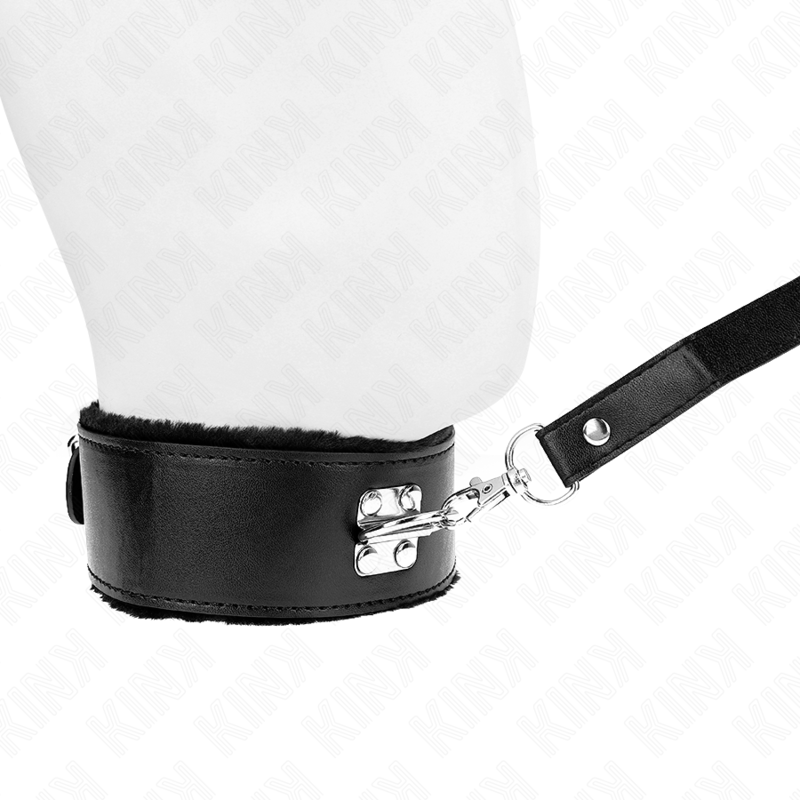 Collier avec Laisse KINK Modèle 4 Noir Clouté Argenté - KINK - KINK COLLAR & GAG