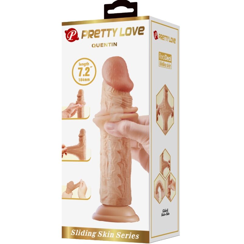 Dildo Réaliste Chair Ventouse 18cm - Pretty Love