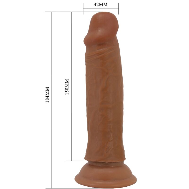 Gode Réaliste à Ventouse Marron 18cm - Pretty Love