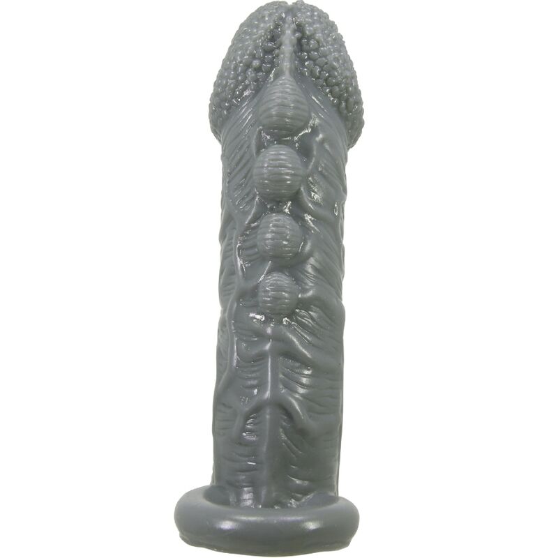 Manchon Pénien avec Anneau Testicules Gris - Pretty Love