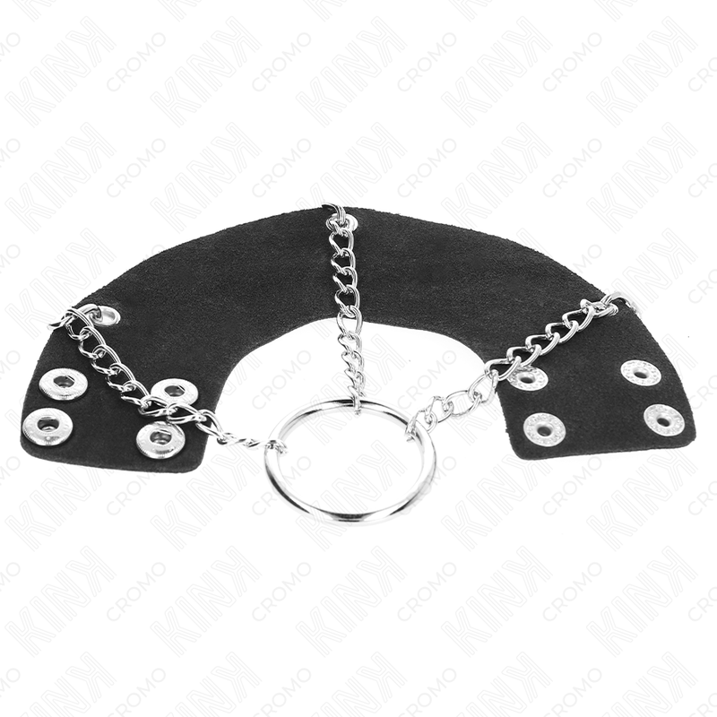 Anneau Pénien Chaîne Métal et Cuir 4cm/7cm - Kink - KINK RING POWER