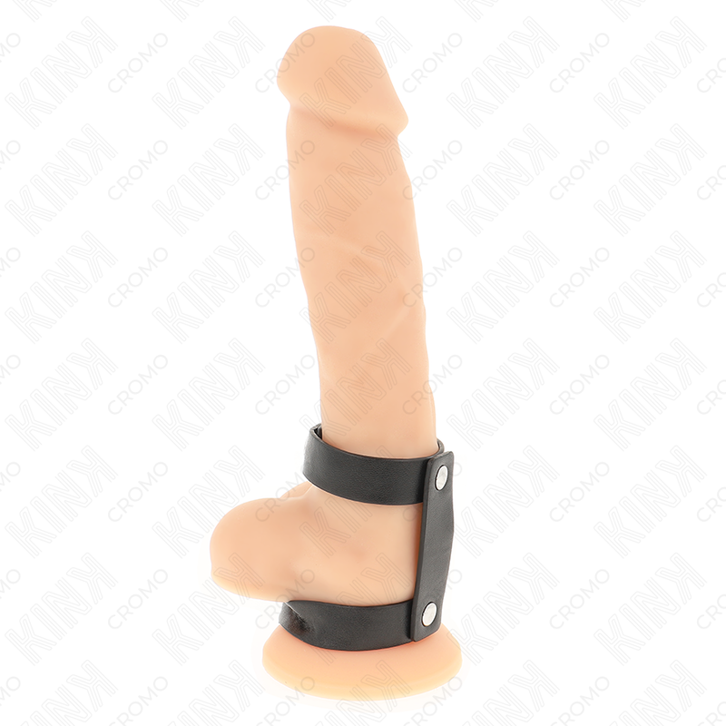 Anneau Pénien Double en Cuir Réglable - KINK - KINK RING POWER