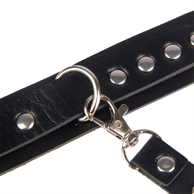 Menottes avec ceinture de bondage noire taille unique - Subblime - SUBBLIME FETISH