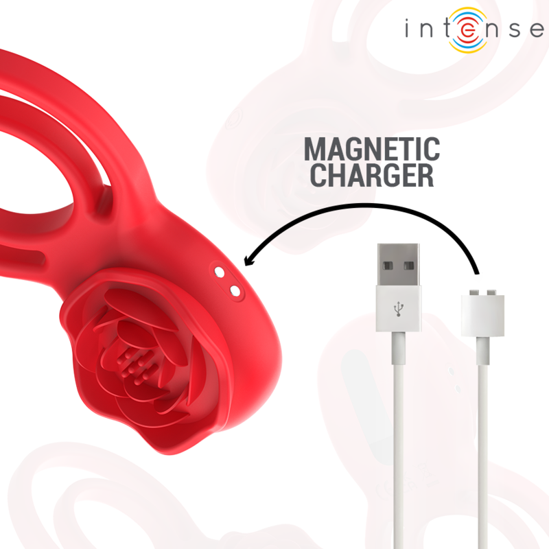 Stimulateur Clitoridien Gail Rose Rouge Télécommandé - Intense