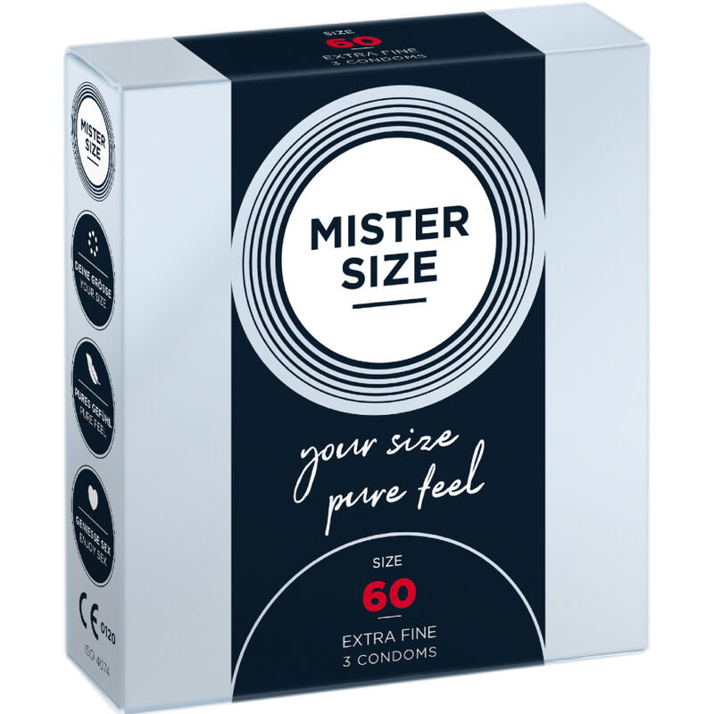 Mister Size – Préservatifs Grande Taille XL 60 mm Ultra Confort – 3 unités