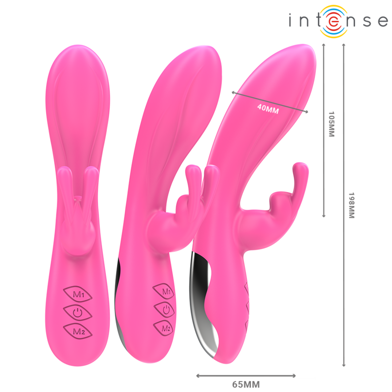 Vibromasseur Rabbit Randall Silicone Rose - Intense