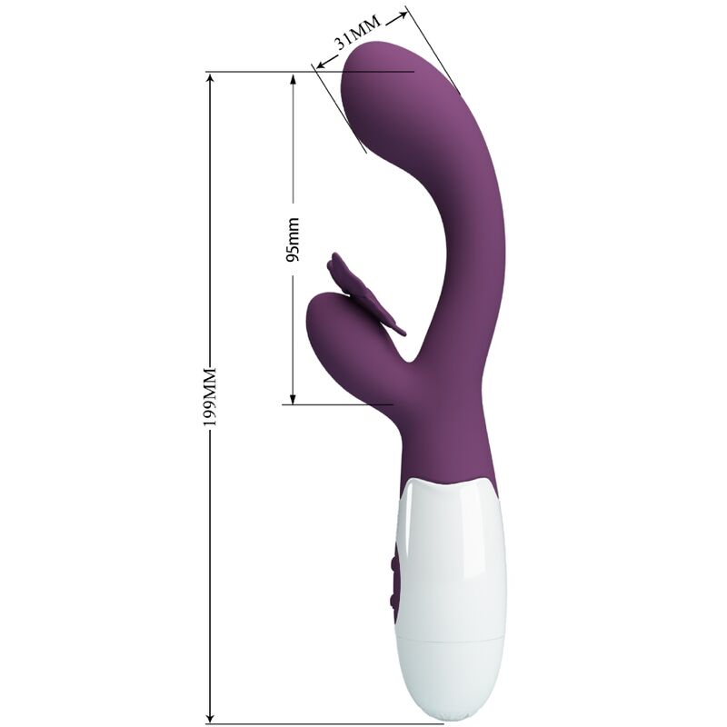 Vibromasseur Rabbit Butterfly Kiss Violet - Pretty Love