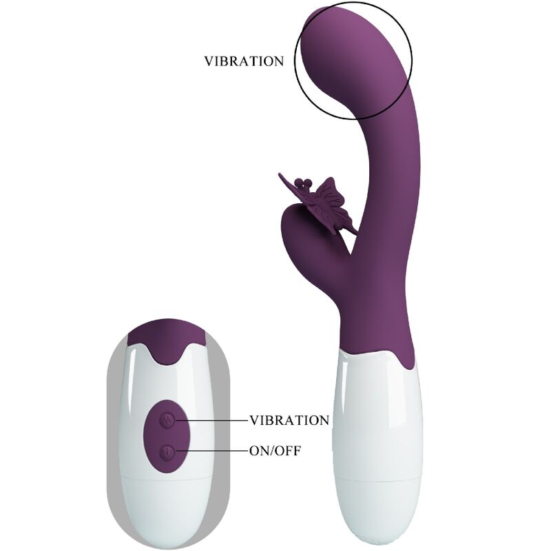 Vibromasseur Rabbit Butterfly Kiss Violet - Pretty Love