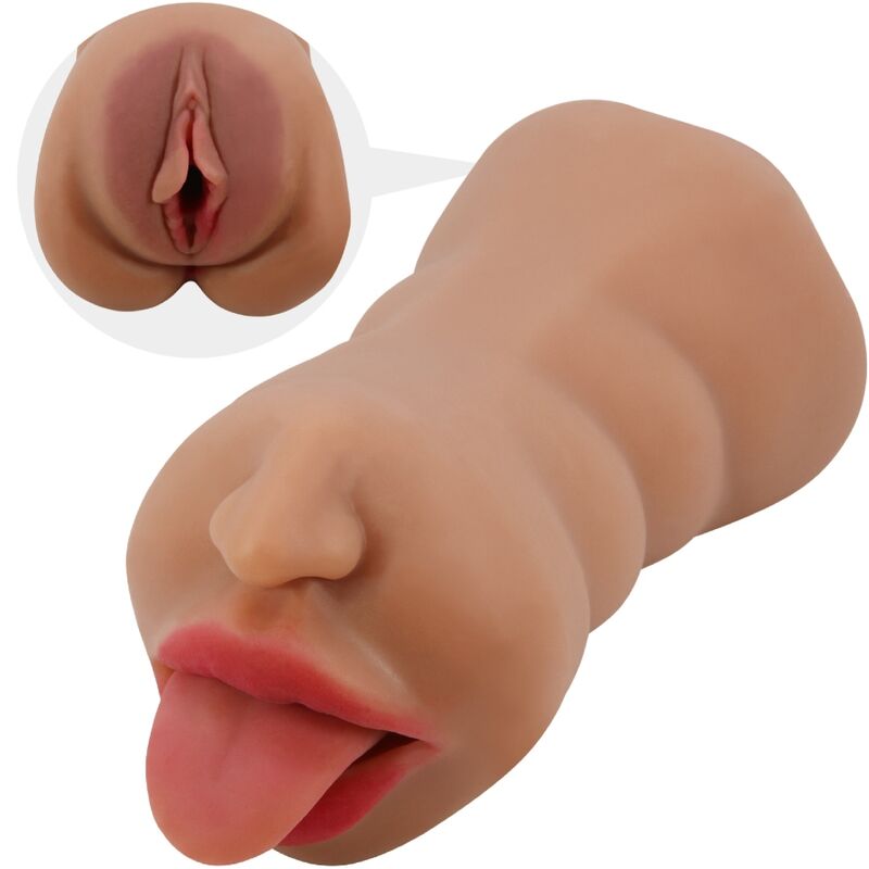 Masturbateur Crazy Bull Sarah Double Bouche & Vagin Chair