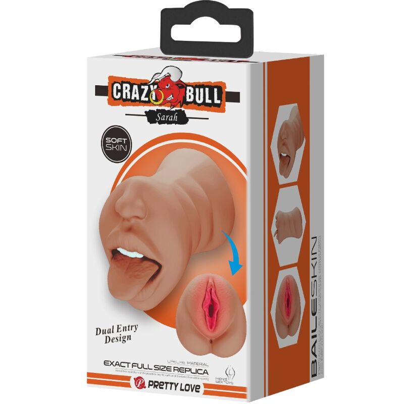 Masturbateur Crazy Bull Sarah Double Bouche & Vagin Chair