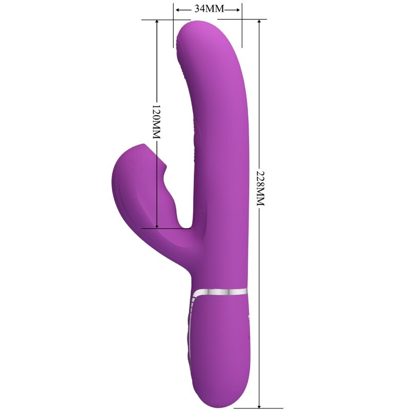 Stimulateur Rabbit Multifonction 3 en 1 Perlita Violet - Pretty Love