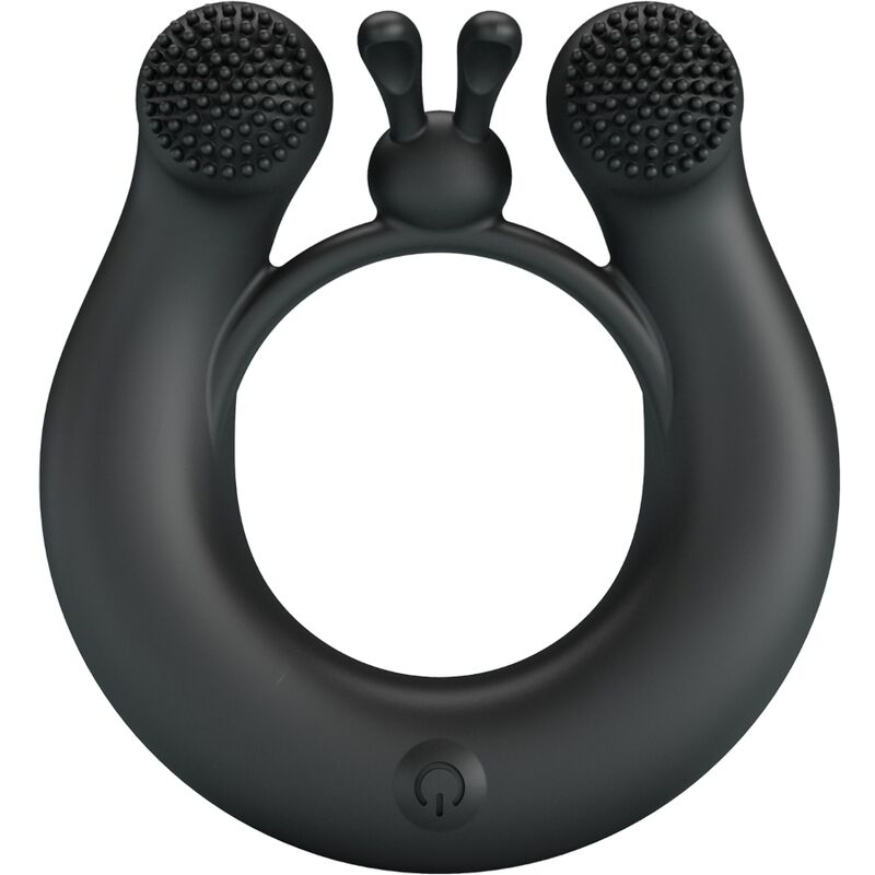Anneau Vibrant Dahlia Stimulateur Clitoris Noir - Pretty Love