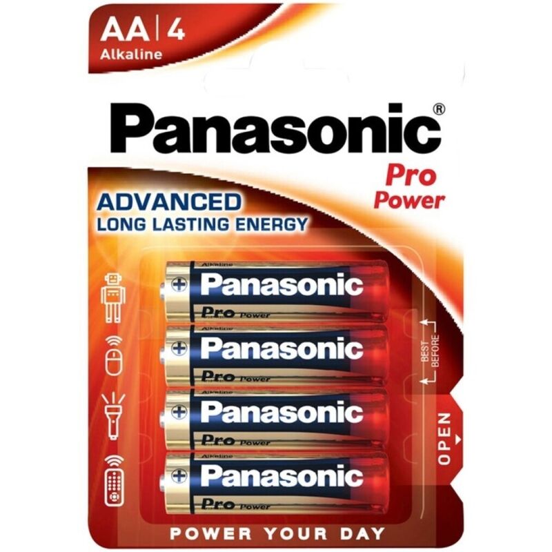 Piles alcalines AA LR6 Pro Power blister x4 - Panasonic - PANASONIC