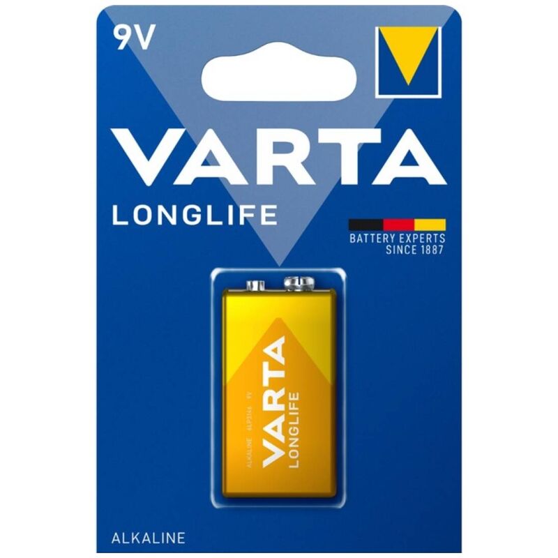 Pile alcaline longue durée 9V LR61 blister x1 - Varta - VARTA
