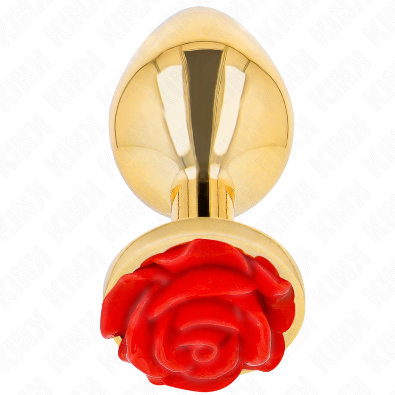 Plug anal métallique rose rouge taille L - Kink - KINK PLEASURE PLUGS