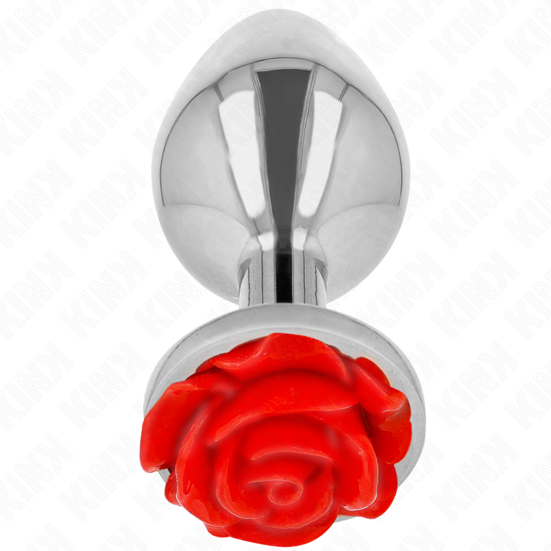 Plug anal métallique rose rouge taille L - Kink - KINK PLEASURE PLUGS