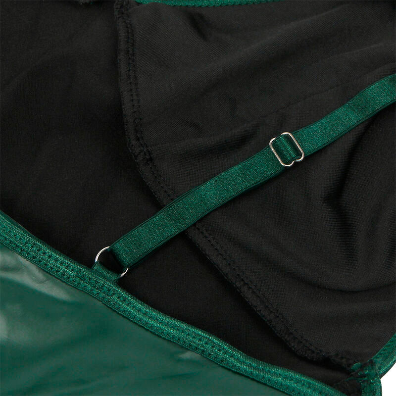 Robe à bretelles en cuir PU verte taille S/M - Subblime - SUBBLIME DRESSES