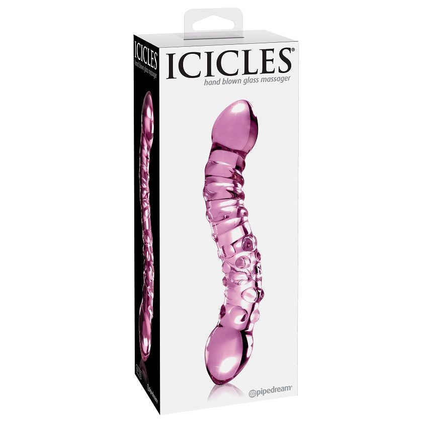 Gode en Verre Double Icicles N°55 Point G - Pipedream