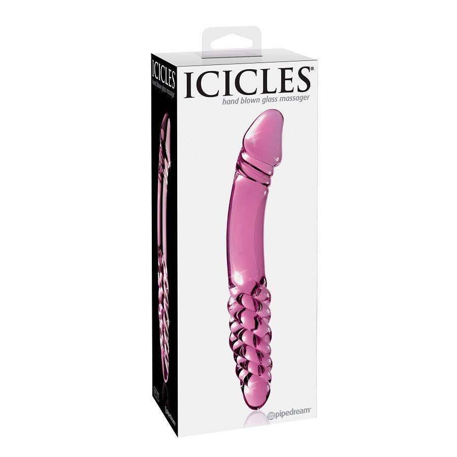 Gode en Verre Double Embout Icicles N°57 13cm - Pipedream