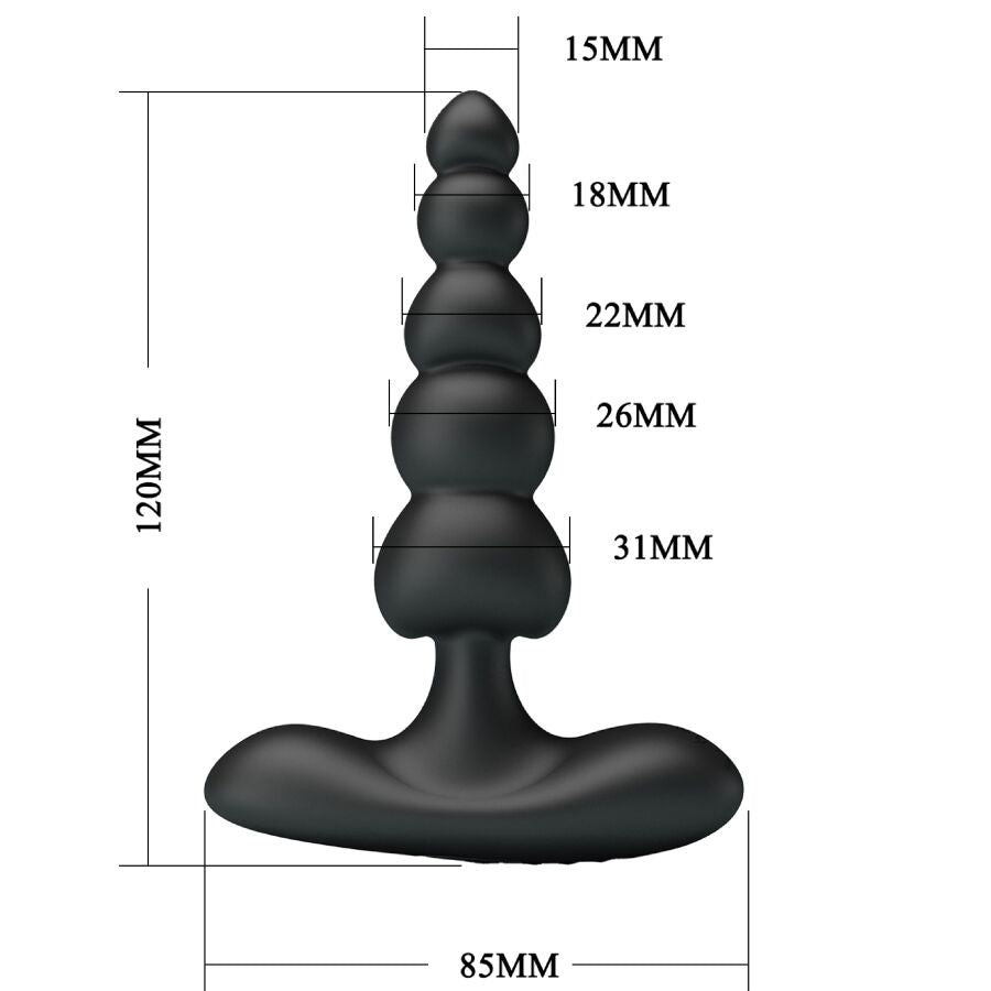 Perles Anales Pretty Love Sidney 10 Vibrations Noir