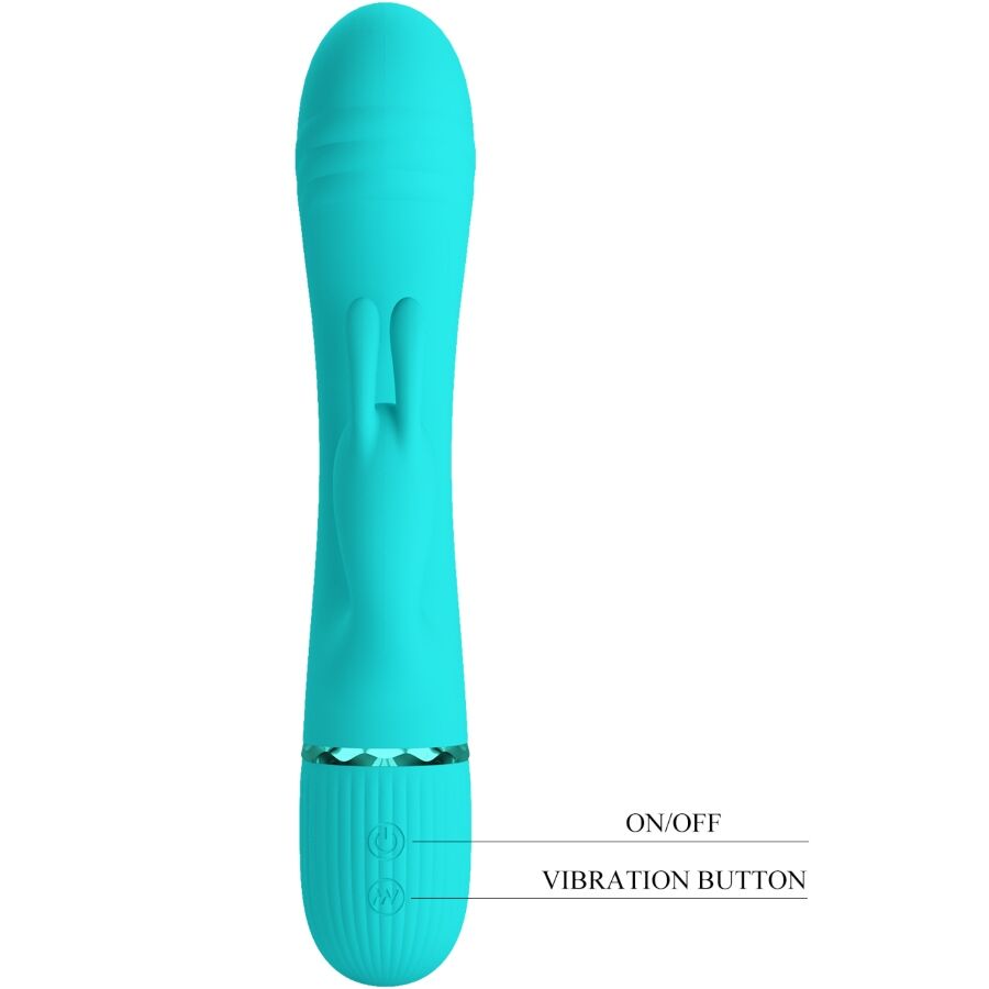 Vibromasseur Rabbit Scocco Turquoise - Pretty Love