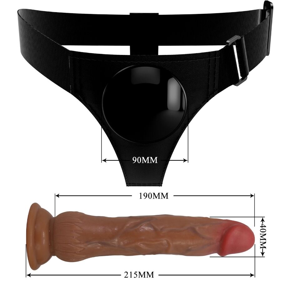Harnais Universel Gode Vibrant Éjaculateur 19cm - Pretty Love