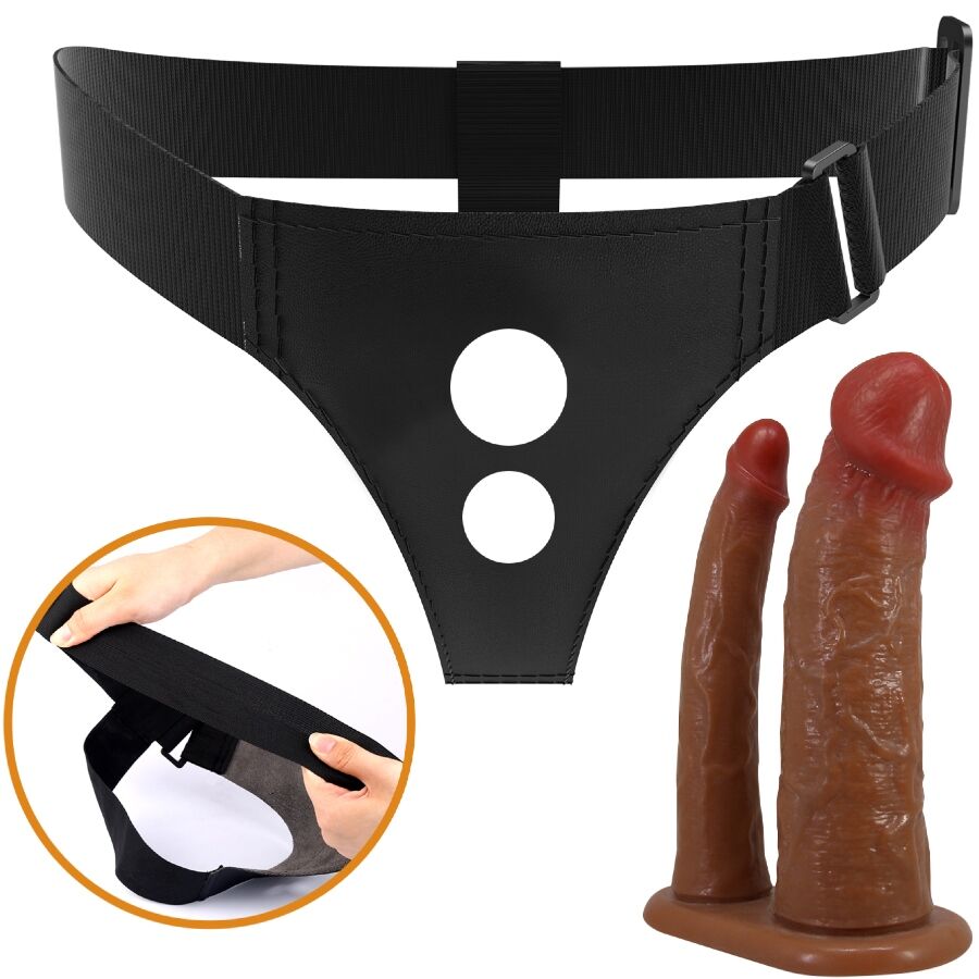 Gode Ceinture Double Pénétration Pretty Love Marron - Pretty Love