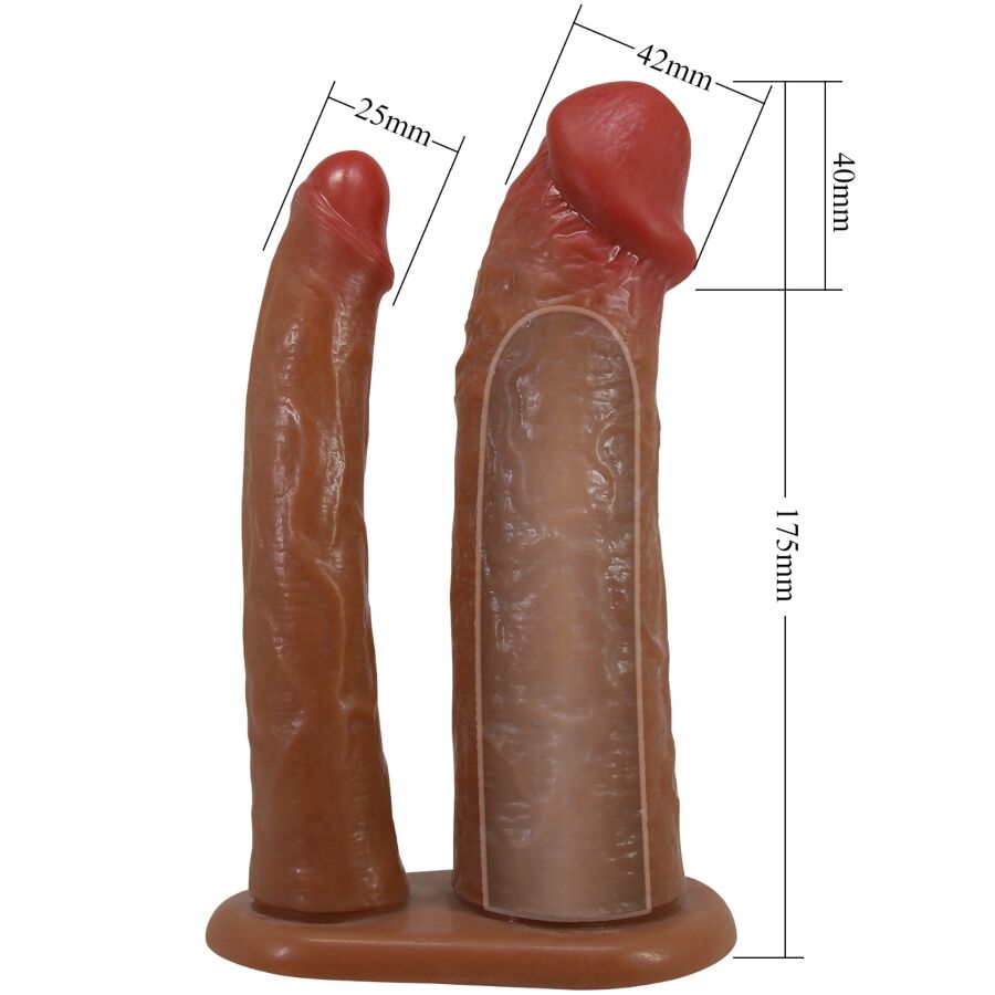 Gaine Pénienne Double Gode Pretty Love Marron - Pretty Love