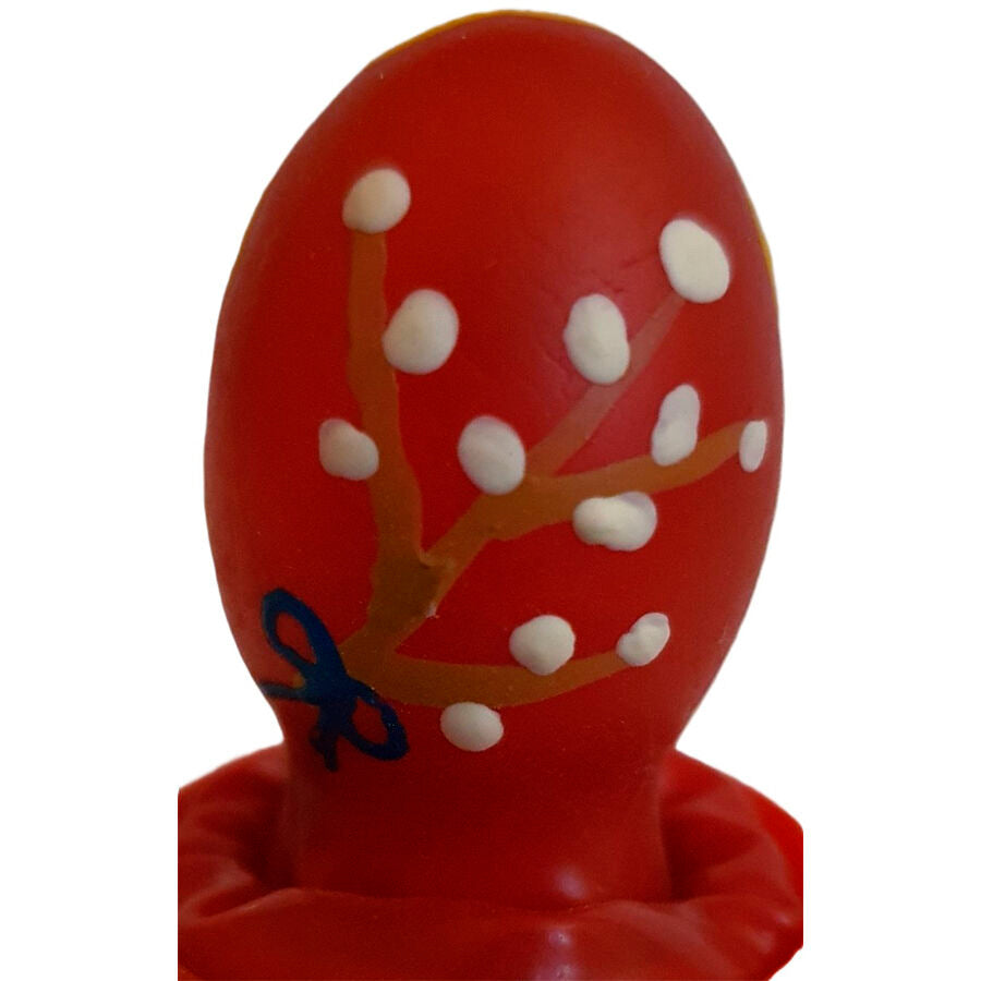Préservatif Fantaisie Peint Main Œuf Pâques Rouge - Condomerie - CONDOMERIE