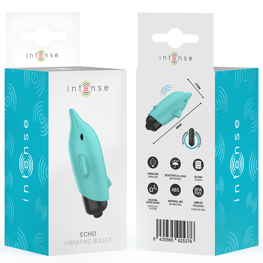 Stimulateur Clitoridien Intense Echo Dauphin Bleu - Intense