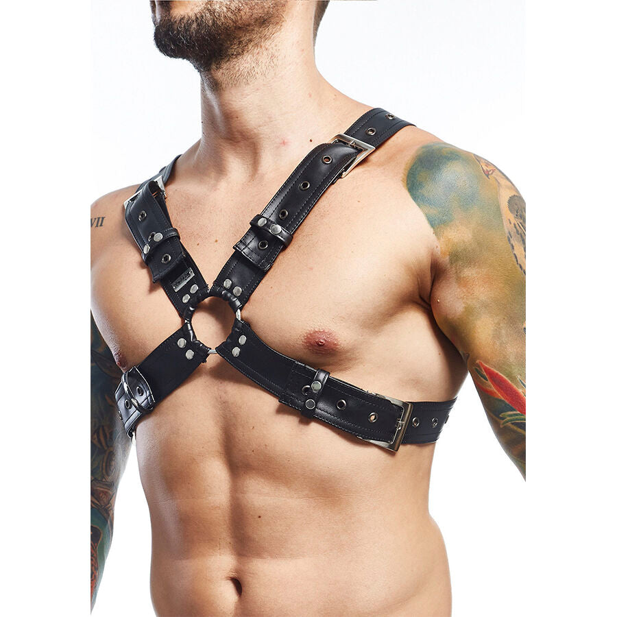 Harnais Corps Dngeon Cross Noir Taille Unique - MaleBasics - MOB
