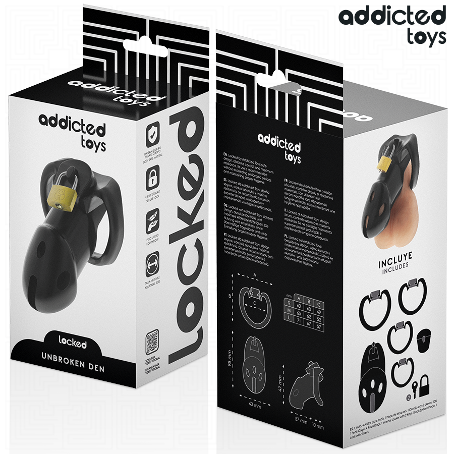 Cage de Chasteté Unbroken Den 9,8 cm - Addicted Toys