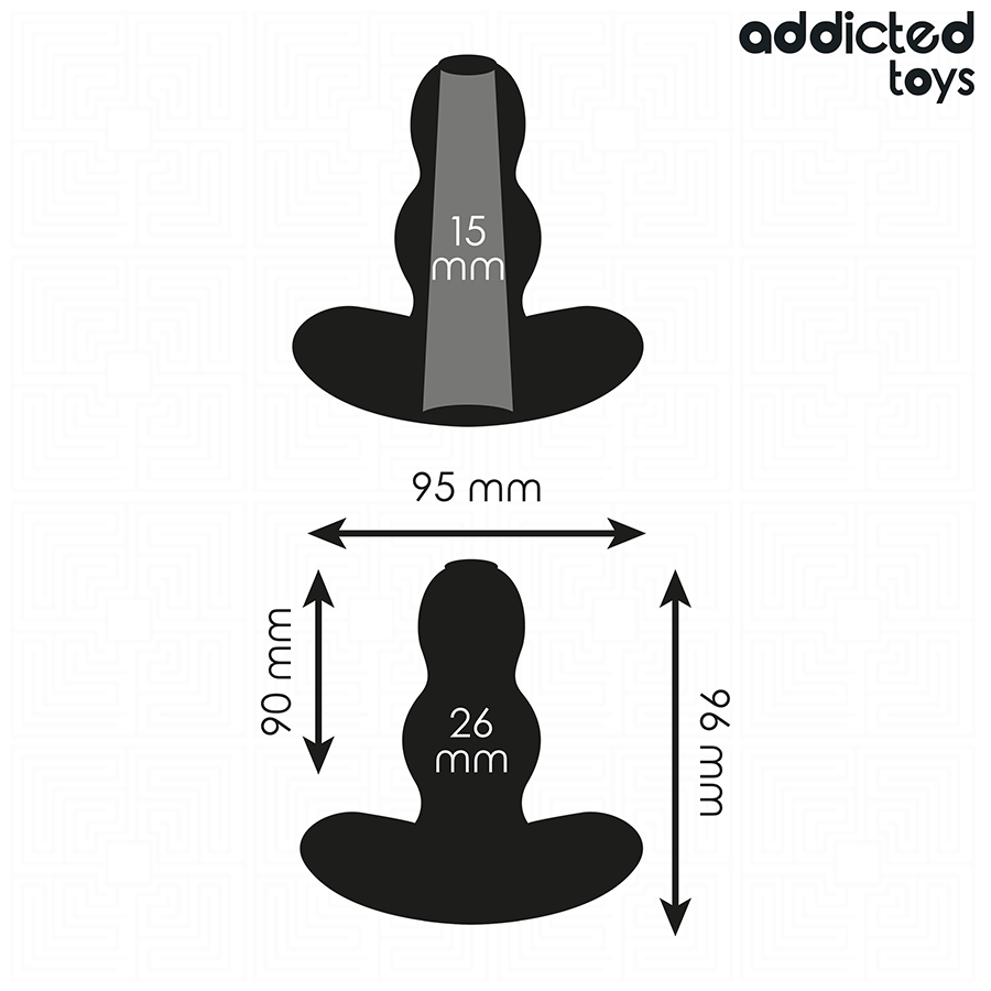 Plug Anal Creux Addicted Toys Taille M 9,6 cm - Addicted Toys